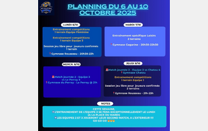 FOCUS Planning du 06 au 10 octobre
