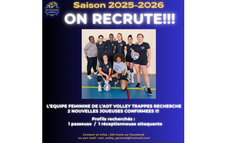 🏐On recrute pour l'équipe féminine !